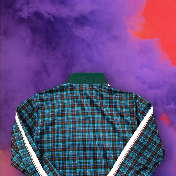 Jian Wang Track Jacket Men’s XXL Plaid Bomber Jacket - Picture 6 of 7